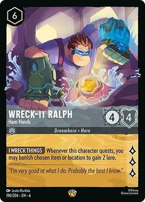 Image for Wreck-It Ralph - Ham Hands (190/204) (Azurite Sea) - Disney Lorcana