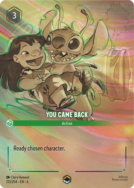 Image for You Came Back (Enchanted) (213/204) (Azurite Sea) - Disney Lorcana