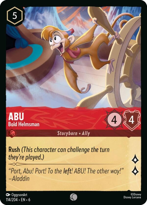 Image for Abu - Bold Helmsman (114/204) (Azurite Sea) - Disney Lorcana