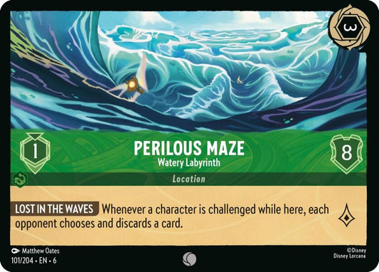 Image for Perilous Maze - Watery Labyrinth (101/204) (Azurite Sea) - Disney Lorcana