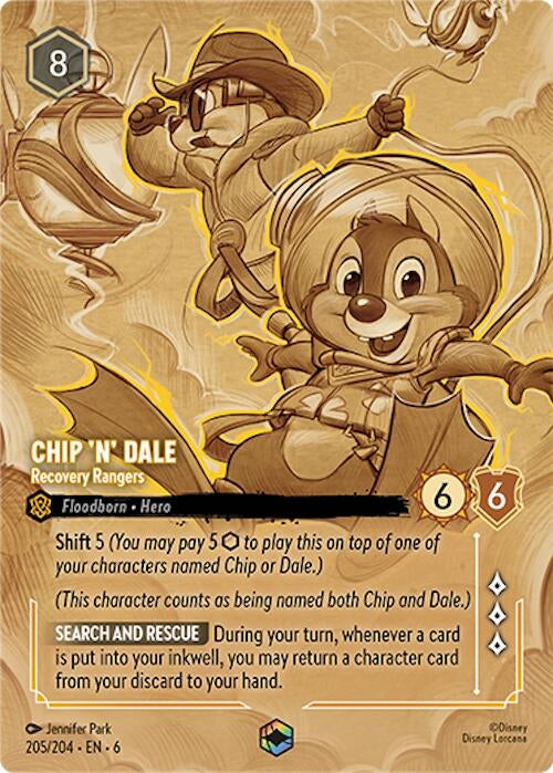 Image for Chip 'n' Dale - Recovery Rangers (Enchanted) (205/204) (Azurite Sea) - Disney Lorcana