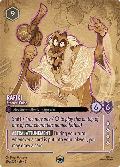 Image for Rafiki - Ethereal Guide (Enchanted) (208/204) (Azurite Sea) - Disney Lorcana