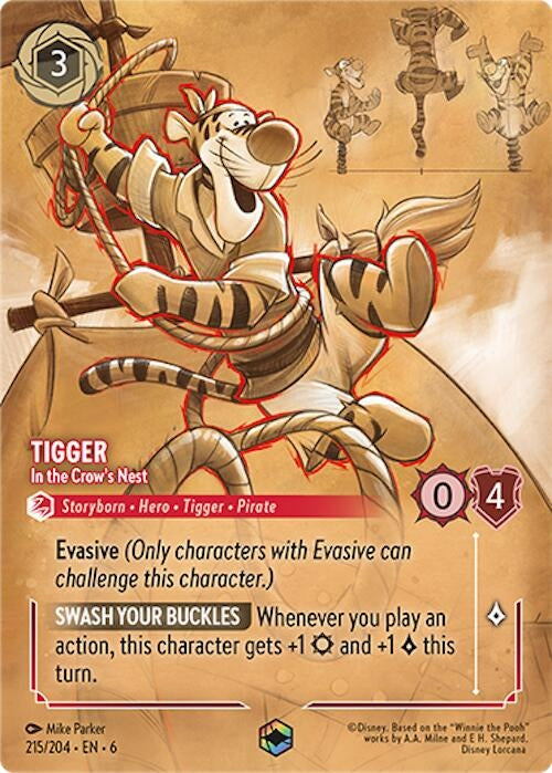 Image for Tigger - In the Crow's Nest (Enchanted) (215/204) (Azurite Sea) - Disney Lorcana