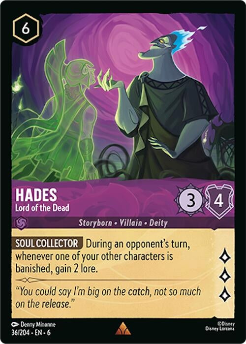 Image for Hades - Lord of the Dead (36/204) (Azurite Sea) - Disney Lorcana