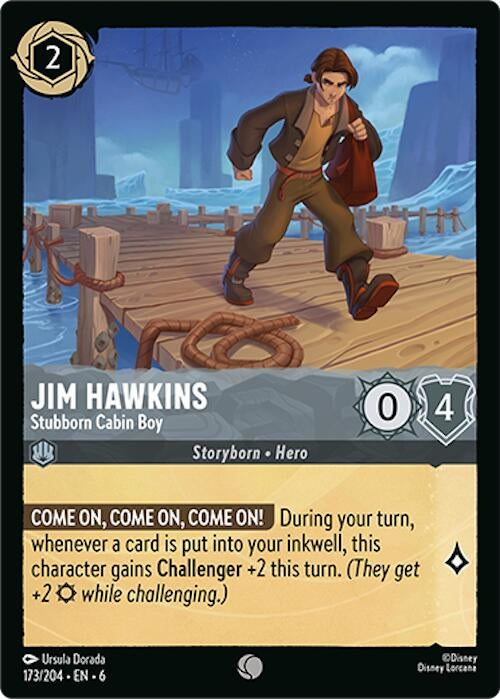 Image for Jim Hawkins - Stubborn Cabin Boy (173/204) (Azurite Sea) - Disney Lorcana