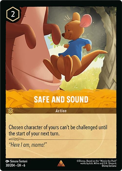 Image for Safe and Sound (30/204) (Azurite Sea) - Disney Lorcana