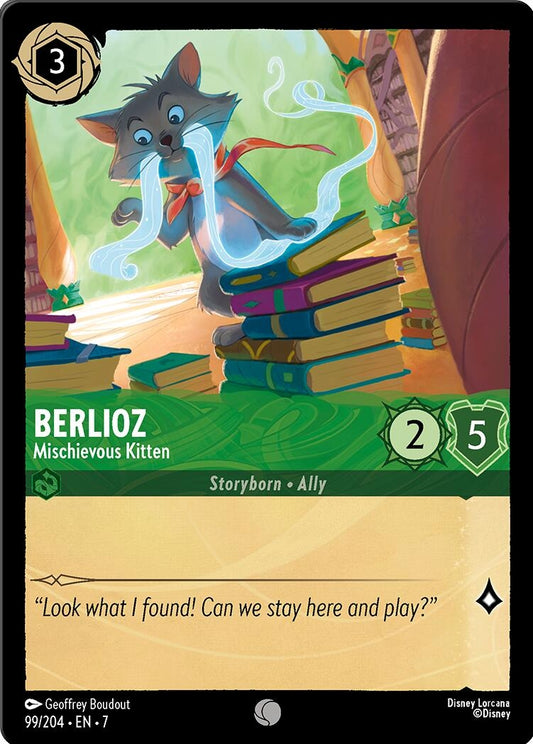 Image for Berlioz - Mischievous Kitten (99/204) (Archazia's Island) (7) - Disney Lorcana