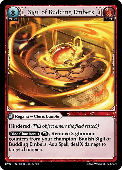 Image for Sigil of Budding Embers (020) (Abyssal Heaven) - Grand Archive TCG