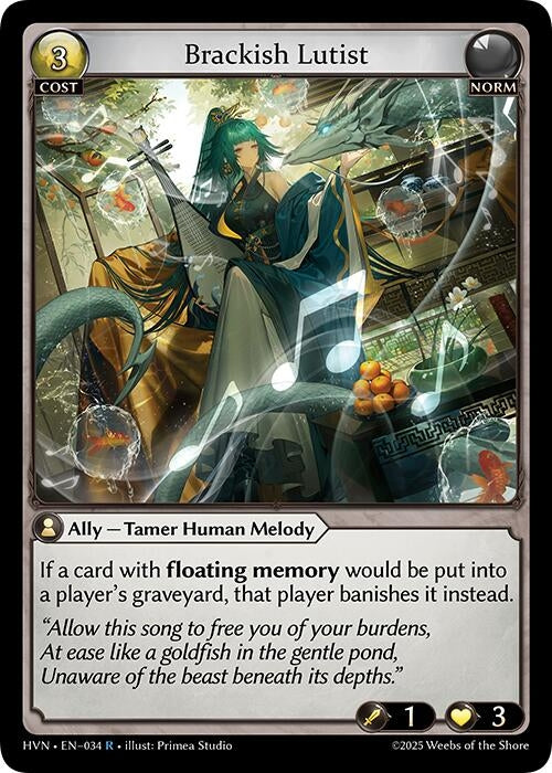 Image for Brackish Lutist (034) (Abyssal Heaven) - Grand Archive TCG