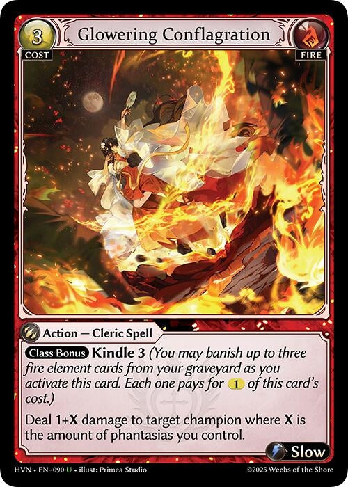 Image for Glowering Conflagration (090) (Abyssal Heaven) - Grand Archive TCG