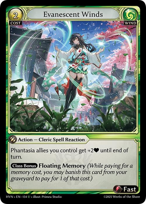 Image for Evanescent Winds (154) (Abyssal Heaven) - Grand Archive TCG