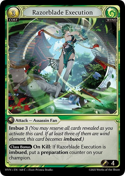 Image for Razorblade Execution (168) (Abyssal Heaven) - Grand Archive TCG