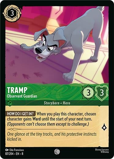 Image for Tramp - Observant Guardian (87/204) (Reign of Jafar) - Disney Lorcana
