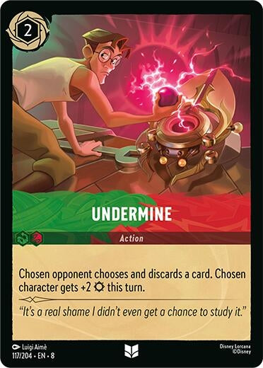 Image for Undermine (117/204) (Reign of Jafar) - Disney Lorcana
