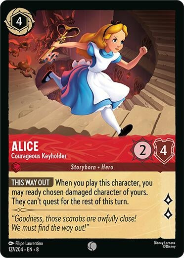 Image for Alice - Courageous Keyholder (127/204) (Reign of Jafar) - Disney Lorcana