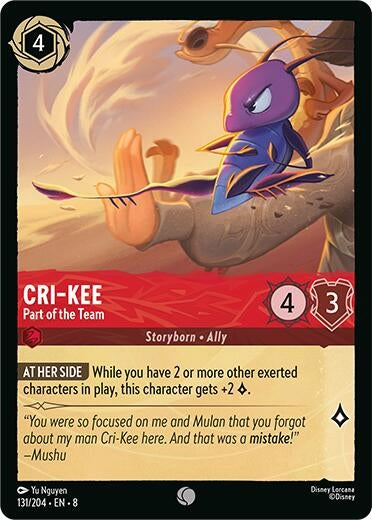 Image for Cri-Kee - Part of the Team (131/204) (Reign of Jafar) - Disney Lorcana