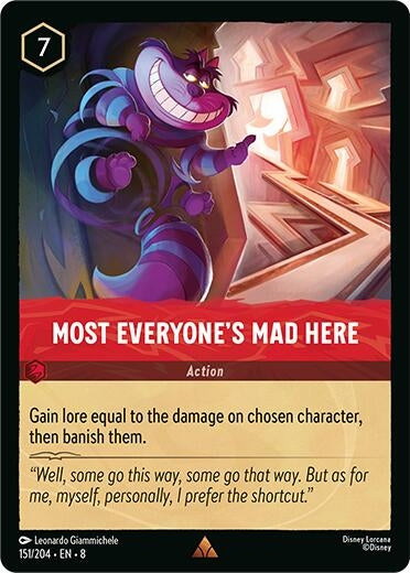 Image for Most Everyone's Mad Here (151/204) (Reign of Jafar) - Disney Lorcana
