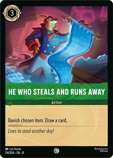 Image for He Who Steals And Runs Away (114/204) (Reign of Jafar) - Disney Lorcana