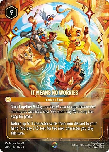Image for It Means No Worries (Enchanted) (208/204) (Reign of Jafar) - Disney Lorcana