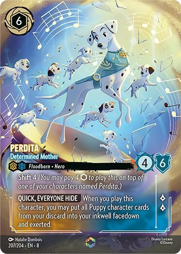 Image for Perdita - Determined Mother (Enchanted) (207/204) (Reign of Jafar) - Disney Lorcana