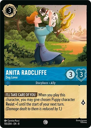 Image for Anita Radcliffe - Dog Lover (155/204) (Reign of Jafar) - Disney Lorcana