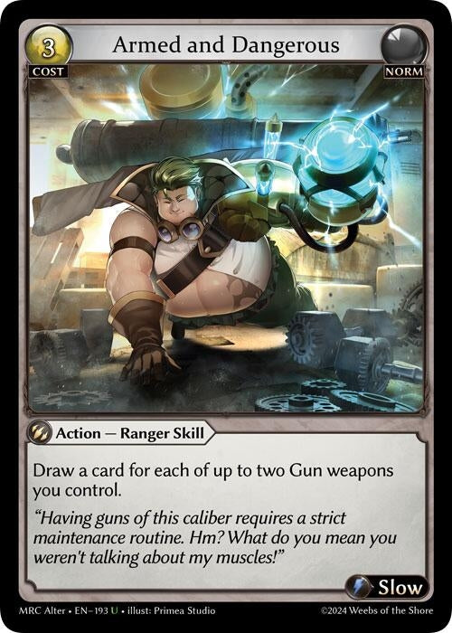 Image for Armed and Dangerous (193) (Mercurial Heart Alter Edition) - Grand Archive TCG