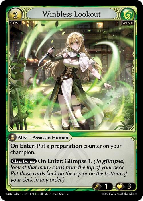 Image for Winbless Lookout (194) (Mercurial Heart Alter Edition) - Grand Archive TCG