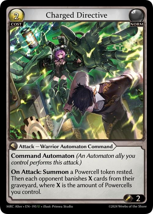 Image for Charged Directive (195) (Mercurial Heart Alter Edition) - Grand Archive TCG