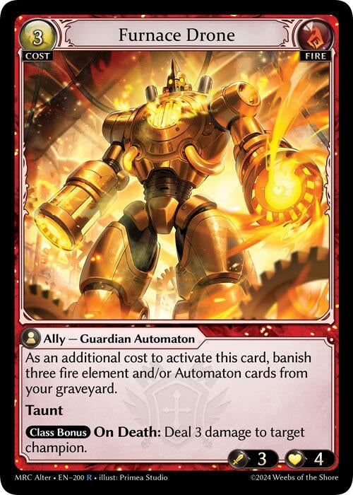 Image for Furnace Drone (200) (Mercurial Heart Alter Edition) - Grand Archive TCG