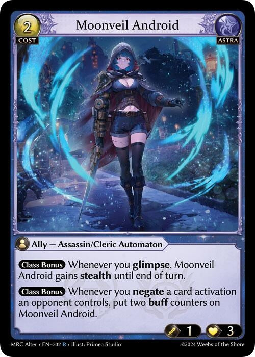 Image for Moonveil Android (202) (Mercurial Heart Alter Edition) - Grand Archive TCG
