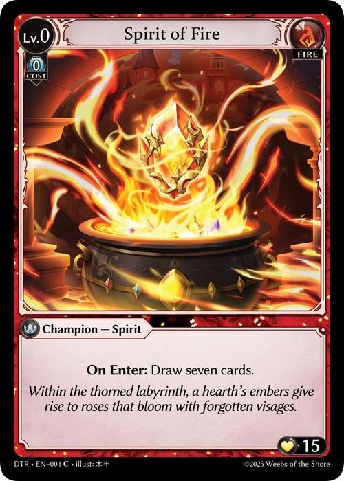 Image for Spirit of Fire (001) (Distorted Reflections) - Grand Archive TCG