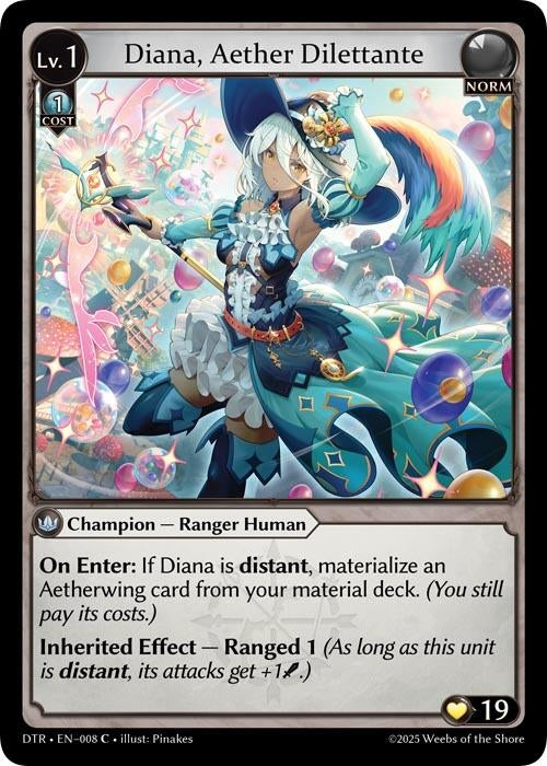 Image for Diana, Aether Dilettante (008) (Distorted Reflections) - Grand Archive TCG