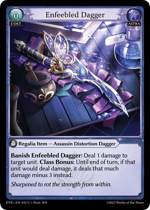 Image for Enfeebled Dagger (032) (Distorted Reflections) - Grand Archive TCG