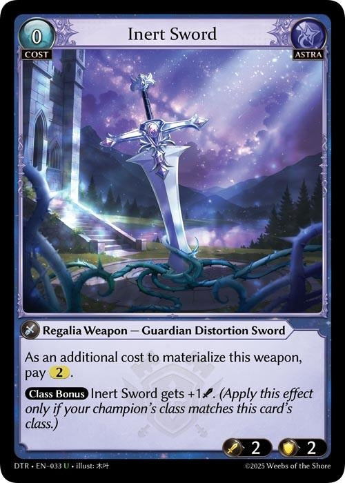 Image for Inert Sword (033) (Distorted Reflections) - Grand Archive TCG