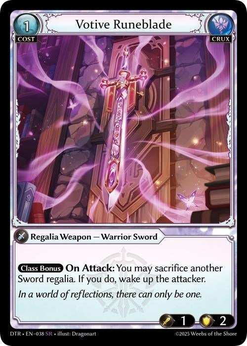Image for Votive Runeblade (038) (Distorted Reflections) - Grand Archive TCG