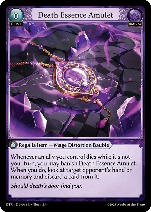 Image for Death Essence Amulet (041) (Distorted Reflections) - Grand Archive TCG