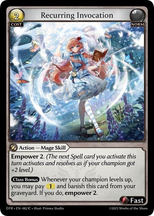 Image for Recurring Invocation (082) (Distorted Reflections) - Grand Archive TCG