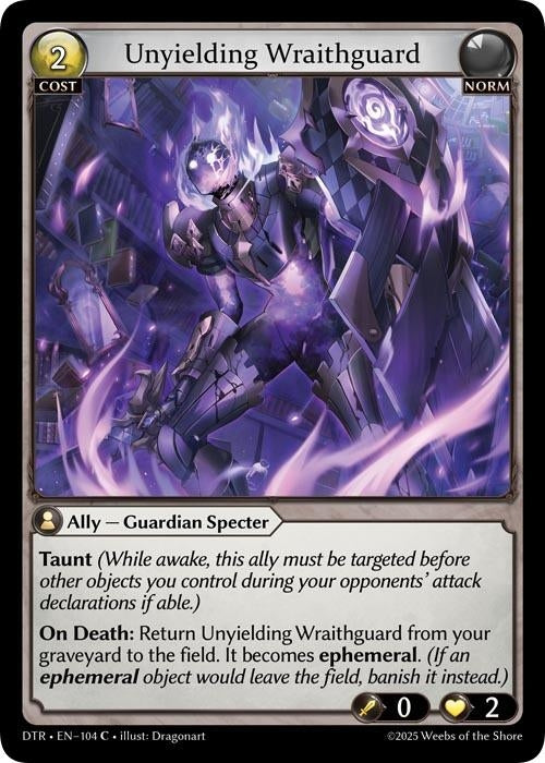 Image for Unyielding Wraithguard (104) (Distorted Reflections) - Grand Archive TCG