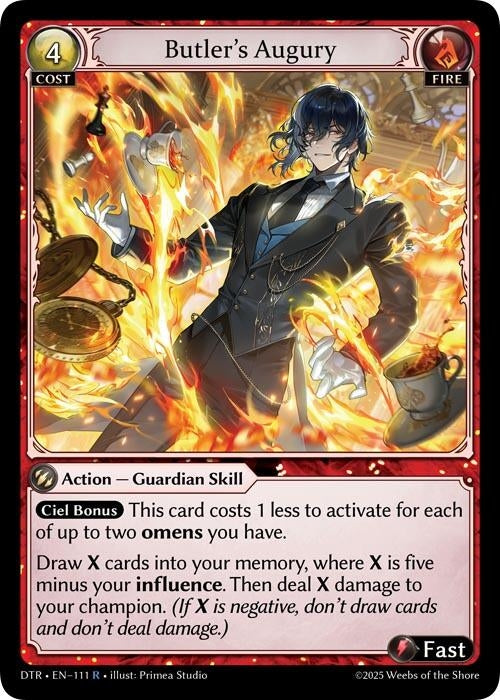 Image for Butler's Augury (111) (Distorted Reflections) - Grand Archive TCG