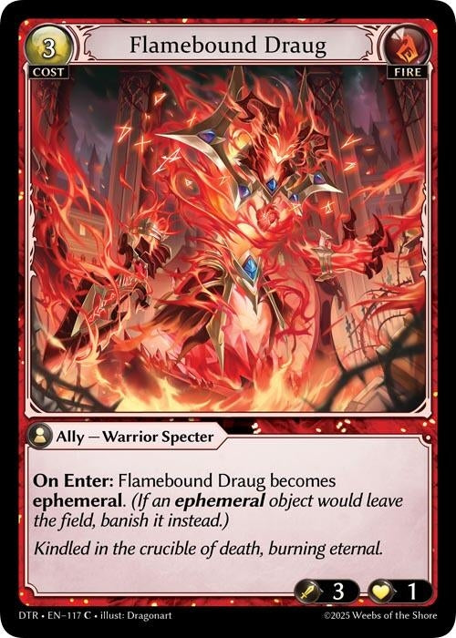 Image for Flamebound Draug (117) (Distorted Reflections) - Grand Archive TCG