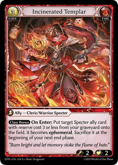 Image for Incinerated Templar (124) (Distorted Reflections) - Grand Archive TCG