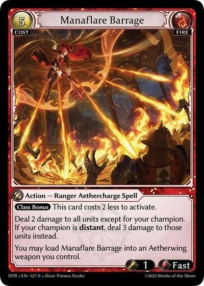 Image for Manaflare Barrage (127) (Distorted Reflections) - Grand Archive TCG