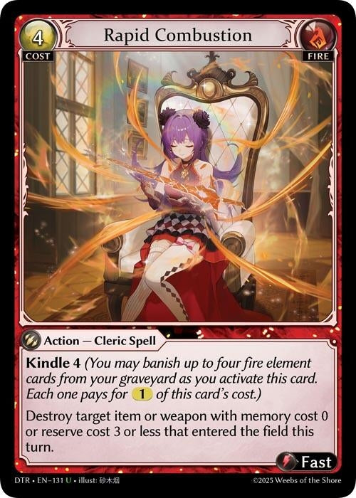 Image for Rapid Combustion (131) (Distorted Reflections) - Grand Archive TCG