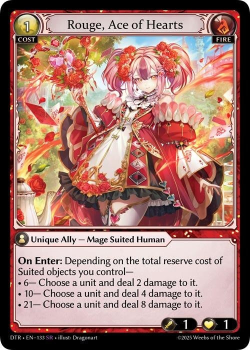 Image for Rouge, Ace of Hearts (133) (Distorted Reflections) - Grand Archive TCG