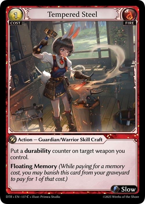 Image for Tempered Steel (137) (Distorted Reflections) - Grand Archive TCG