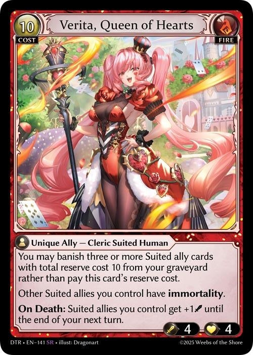 Image for Verita, Queen of Hearts (141) (Distorted Reflections) - Grand Archive TCG