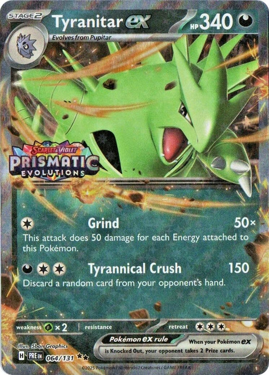 Image for Tyranitar ex (Prismatic Evolutions Stamp) (064/131) (Miscellaneous Cards & Products) - Pokemon