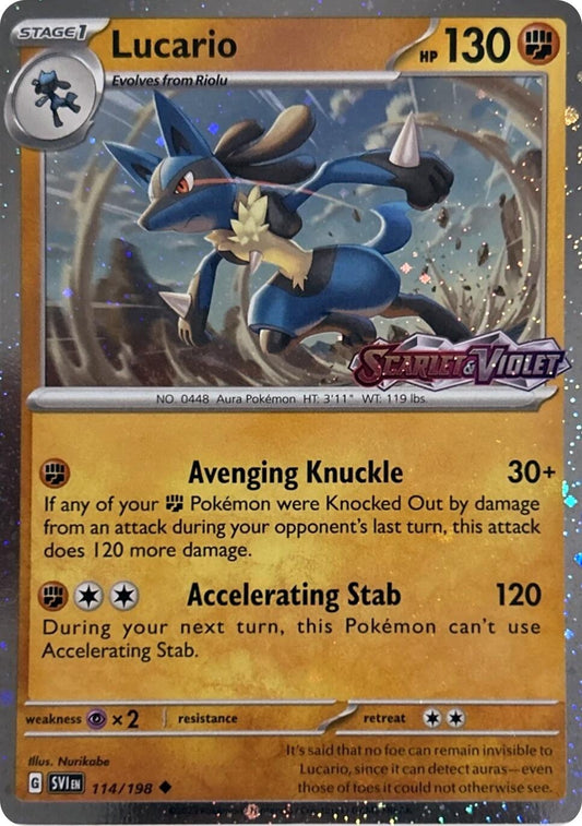 Image for Lucario (Scarlet & Violet Stamp) (114/198) (Miscellaneous Cards & Products) - Pokemon