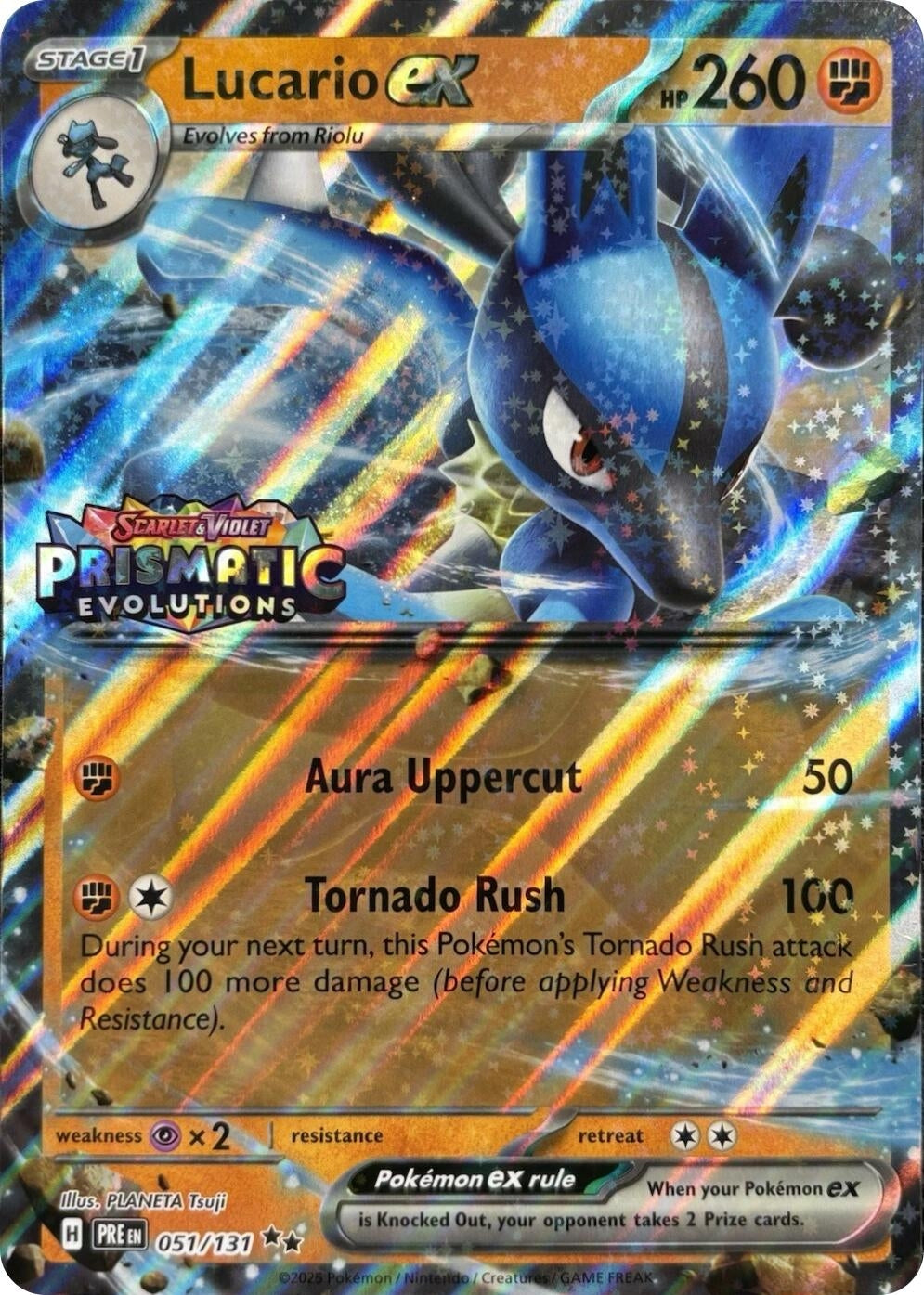 Image for Lucario ex (Prismatic Evolutions Stamp) (051/131) (Miscellaneous Cards & Products) - Pokemon