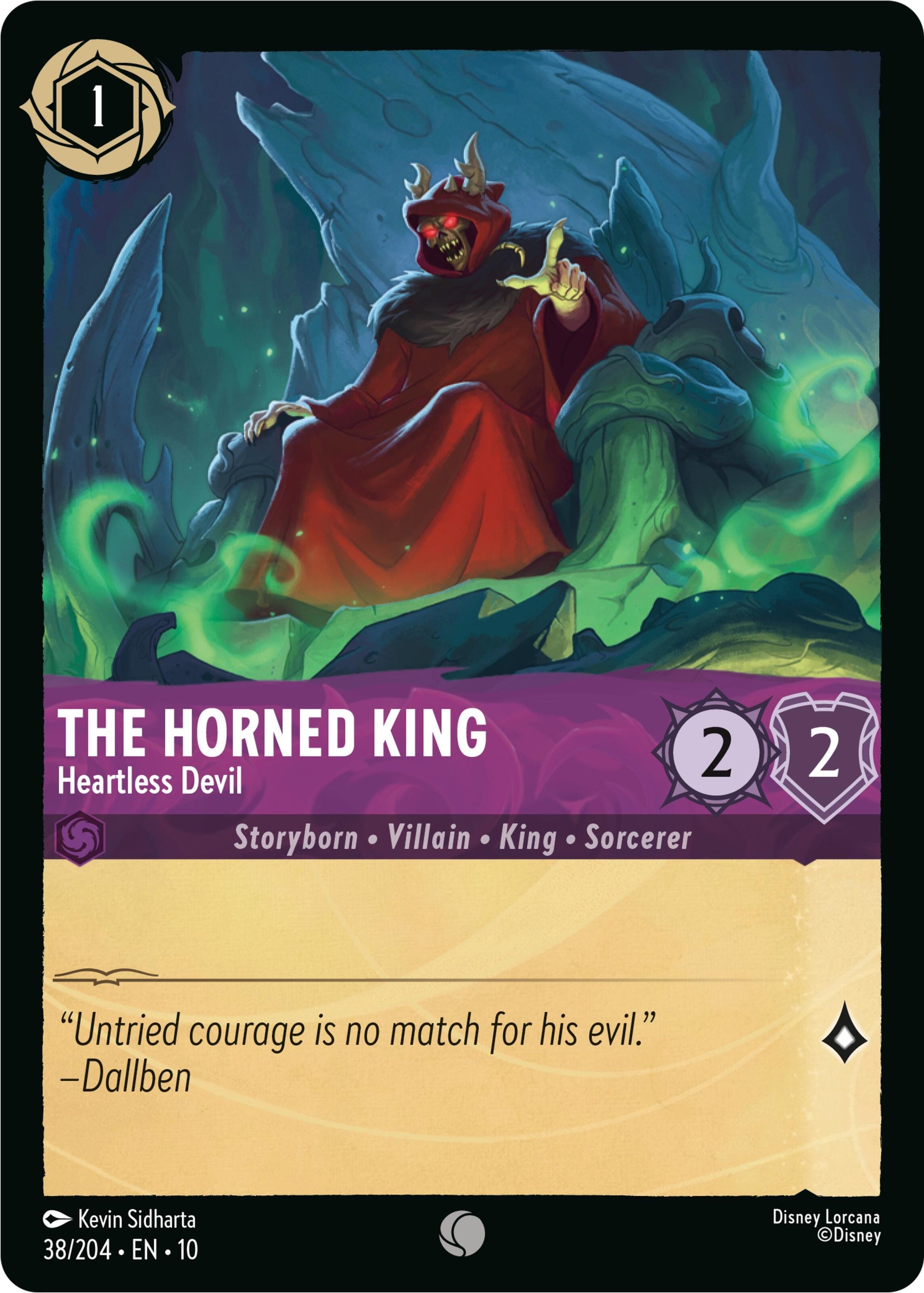 Image for The Horned King - Heartless Devil (38/204) (Whispers in the Well) - Disney Lorcana